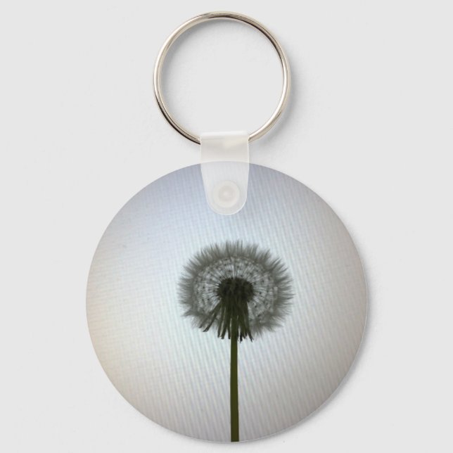 Chaveiro Um Solteiro Dandelion contra um pano de fundo bran (Frente)