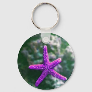 Chaveiro Um Starfish Rocky Beach roxo