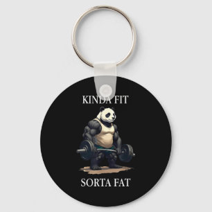 Chaveiro Um tanto em forma, um pouco gordo, panda engraçado