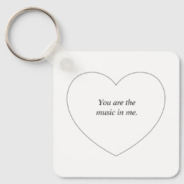 Chaveiro Um texto personalizado em forma de coração