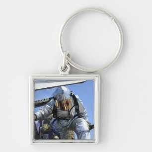 Chaveiro Uma broca do salvamento é executada na plataforma