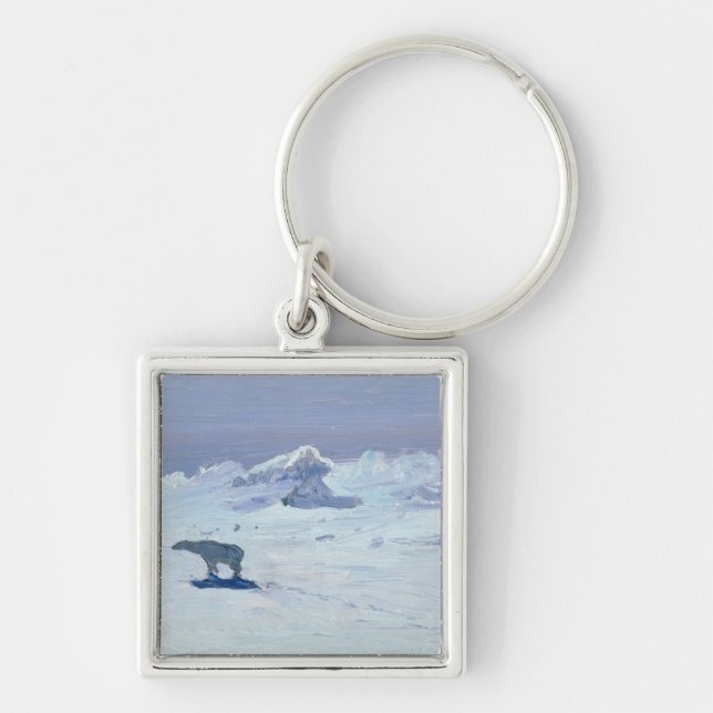 Chaveiro Uma caça do urso polar na noite enluarada, 1899 (Frente)