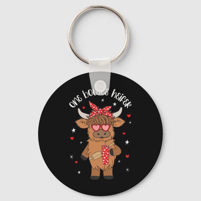 Chaveiro Uma Caneca de Vaca Bezerrinha Boujee Feliz Dia dos (Frente)