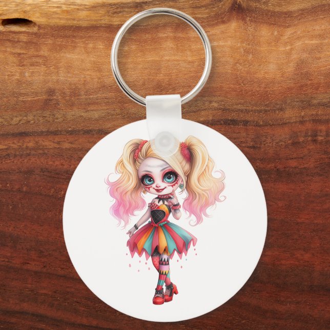 Chaveiro Uma coleção de Design de Halloween para Garotas Bo (Frente)