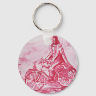 Chaveiro Uma corrente chave do lobo MAU grande vermelho