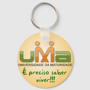 Chaveiro UMA É preciso sabre viver Amarelo
