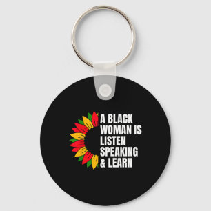 Chaveiro Uma Mulher Negra Está Falando Ouça E Aprenda Pela 