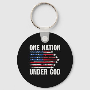 Chaveiro Uma Nação Sob Deus Bandeira Americana 4 De Julho F