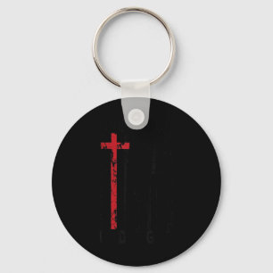 Chaveiro Uma Nação Sob Deus Bandeira dos EUA Jesus Cruz Cri
