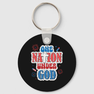 Chaveiro Uma Nação Sob Deus Patriótico 4 De Julho