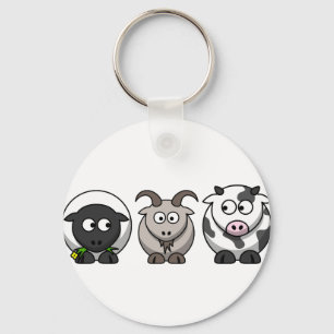 Chaveiro Uma Ovelha, uma Cabra e uma Vaca