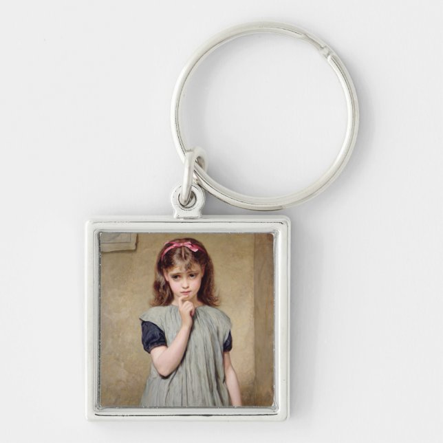 Chaveiro Uma rapariga na sala de aula, 1876 (óleo em canvas (Frente)