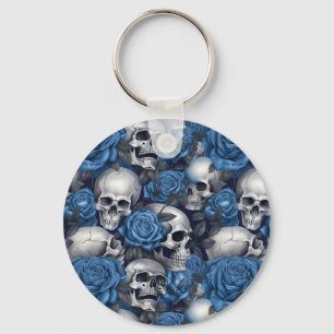 Chaveiro Uma Série de Crânios e Rosas Design 12