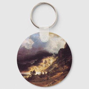Chaveiro Uma tempestade nas Montanhas Rochosas, Bierstadt A