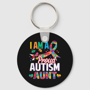 Chaveiro Uma Tia Orgulhosa do Autismo Peça do Quebra-Cabeça
