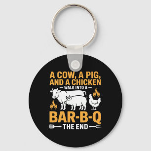 Chaveiro Uma Vaca Um Porco E Uma Galinha Entram Em Um R B Q