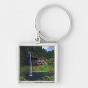 Chaveiro Uma vista da South Falls no Silver Falls State Par