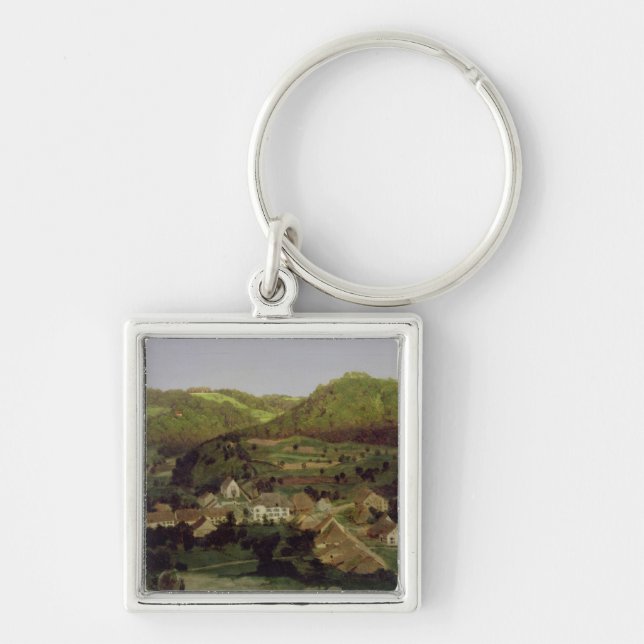 Chaveiro Uma vista da vila de Tenniken, 1846 (Frente)