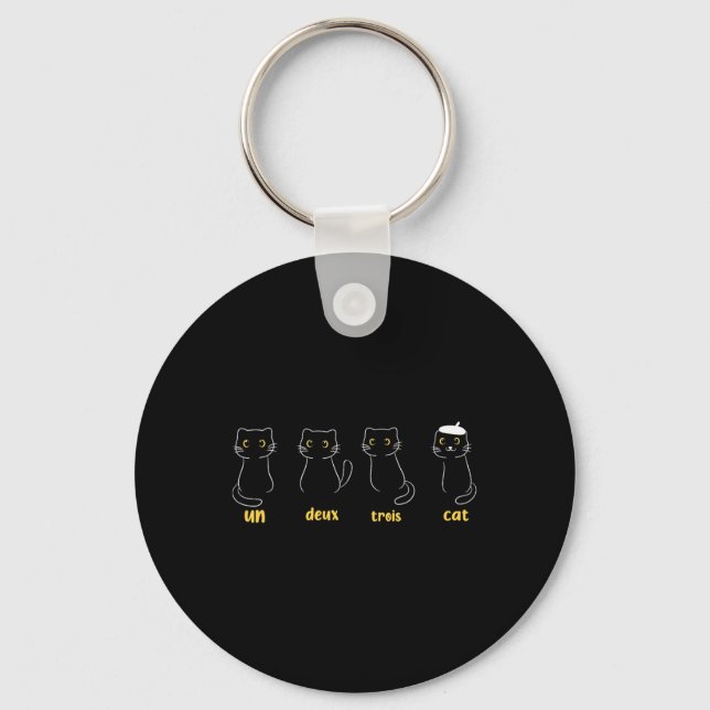 Chaveiro Un Deux Trois Cat Funny Cat Lovers (Frente)