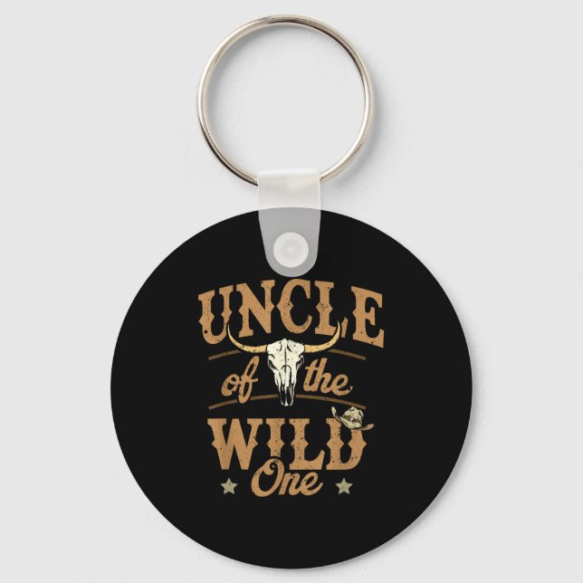 Chaveiro Uncle Of The Wild One Cowboy Western Rodeo Party M (Frente)