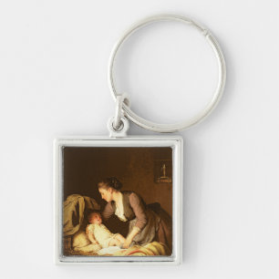 Chaveiro Undressing o bebê, 1880
