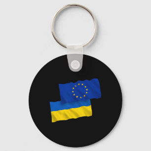 Chaveiro União Europeia UE Pela Ucrânia - Roupas Ucrânia Fo