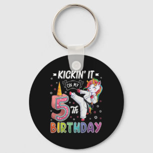 Chaveiro Unicorn Karate 5 Birthday 5 anos Taekw