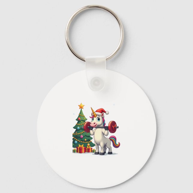Chaveiro Unicorn Lifting Christmas Weightlifting Deadlift G (Frente)