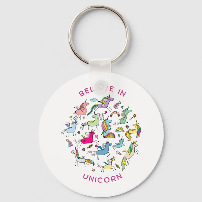 Chaveiro Unicorn Magic Kawaii (Frente)