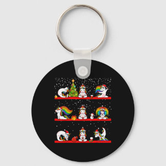 Chaveiro Unicorn Yoga Pose Christmas Pajama Funny Zen Namas