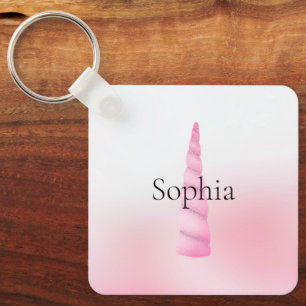 Chaveiro Unicórnio Branco Rosa