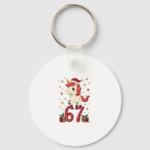Chaveiro Unicórnio de Natal Vintage 67 Cute Feriado Dabbing