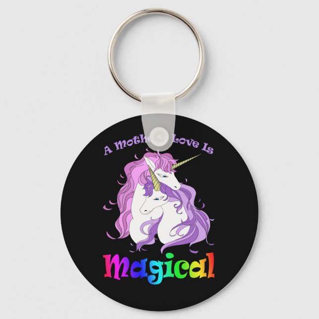 Chaveiro Unicórnio Mãe Mães Amor É Magia (Frente)