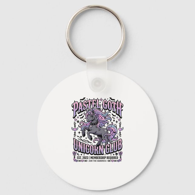 Chaveiro Unicórnio Pastel Goth Unicórnio Clube Comercial Ad (Frente)
