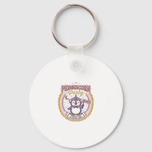 Chaveiro Unicórnio Penguicórnio Festa POD Pronto Zazzle Des