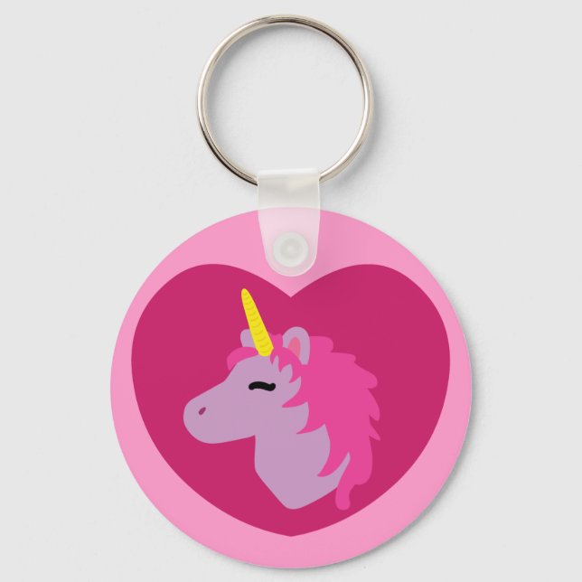 Chaveiro Unicórnio Rosa (Frente)