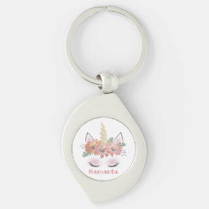 Chaveiro Unicórnio, rosto unicórnio, personalizado, femin