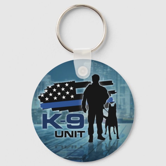 Chaveiro Unidade K-9 - Cachorro Policial - Malinois (Frente)