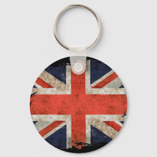 Chaveiro Union Jack shredded envelhecido