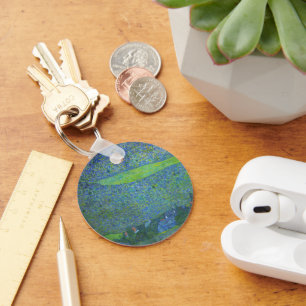 Chaveiro Unterach em Attersee por Klimt, arte Nouveau do