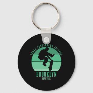 Chaveiro Urn Skateboard de Skatista do Brooklyn Nova York