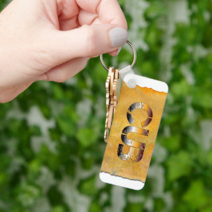 Chaveiro Ursinho de SlipperyJoe, palavra cor laranja-castan