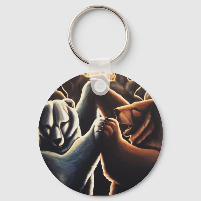 Chaveiro Urso-Arte-Chave Corrente Urso Ursos-Chave Corantes (Frente)