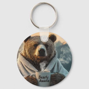 Chaveiro Urso com túnica de café