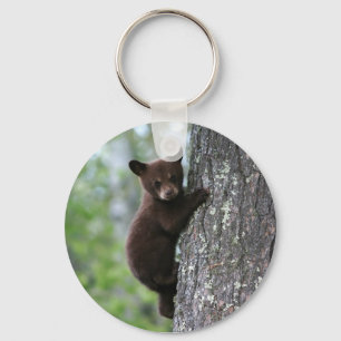 Chaveiro Urso Cub que escala uma árvore