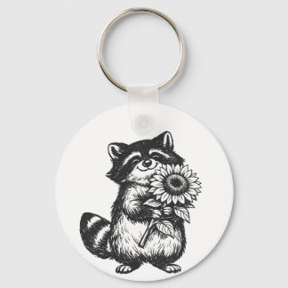 Chaveiro Urso da bênção segurando bolsa tote de girassol