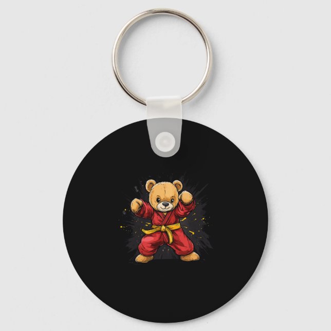 Chaveiro Urso de Karatê com Poder e Precisão para Crianças  (Frente)