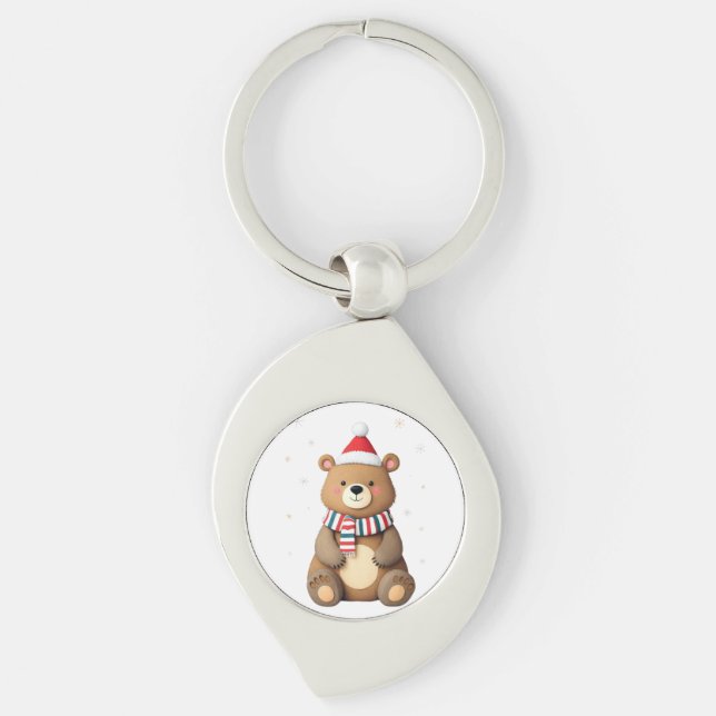 Chaveiro Urso de Natal (Frente)