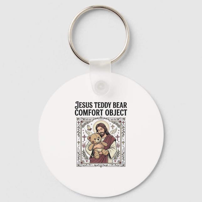 Chaveiro Urso de pelúcia Jesus Objeto de conforto Urso de p (Frente)