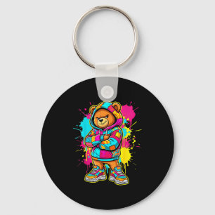 Chaveiro Urso de pelúcia legal crianças colorido 